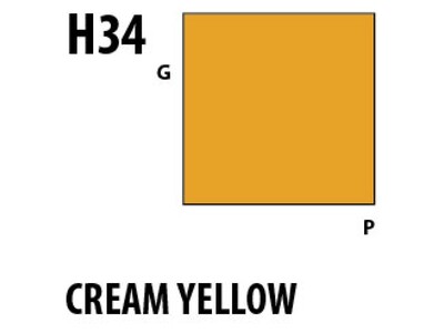 Aqueous Hobby Colour H034 : Cream Yellow Mr.Hobby 10 мл