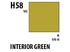Aqueous Hobby Colour H058 Interior Green Mr.Hobby 10 мл