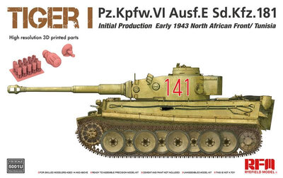 Tiger I (Тигр) Initial Prod. Early 1943 Africa тяжелый танк - RM-5001U Rye Field Model 1:35