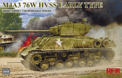 Шерман M4A3 76W HVSS ранний средний танк - RM-5058 Rye Field Model 1:35