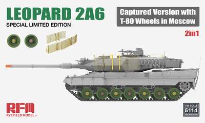 Leopard-2A6 трофей с катками Танка-80 - RM-5114 RyeField Model (RFM) 1:35