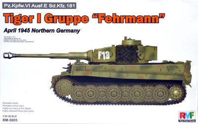 Tiger I (Т-VI Тигр тяжелый танк) Gruppe Fehrmann - RM-5005 RyeField Model 1:35