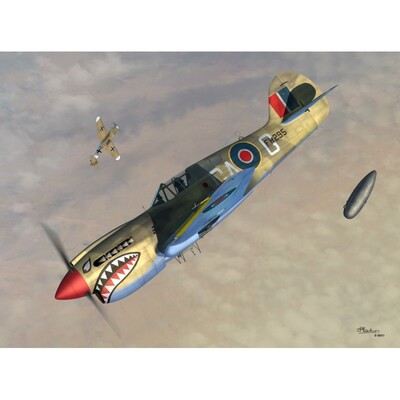 P-40K Kittyhawk III Short Tail 2 в 1 истребитель-бомбардировщик - SW72064 Sword 1:72