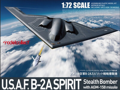 UA72214 B-2A Spirit w/AGM-158 missile Modelcollect 1:72