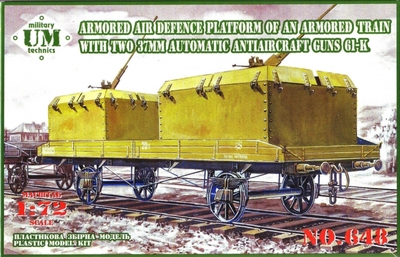 Бронеплощадка ПВО с двумя 37-мм зенитками 61-К - UMmt-648 UM Military technics 1:72